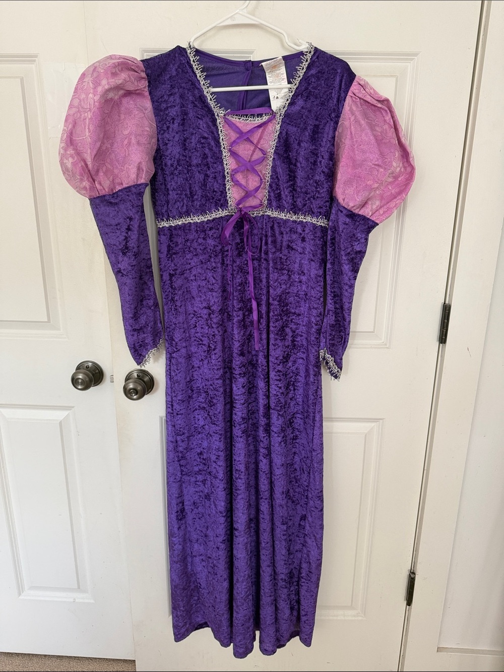 Rubie's Purple Velvet Adult Princess Dress Size XL Pink Puff Sleeves Plus Size